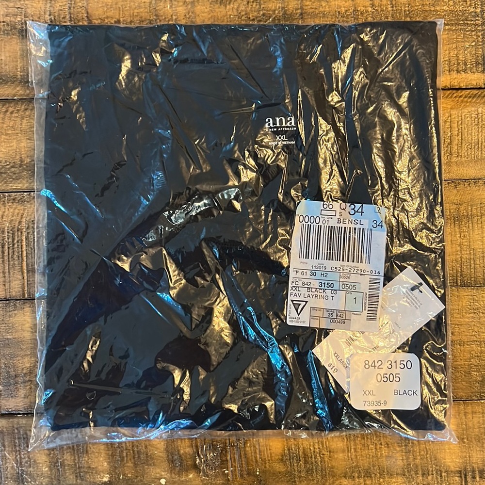 NWT Women’s A.N.A Black Long Sleeve T- Shirt SZ XXL